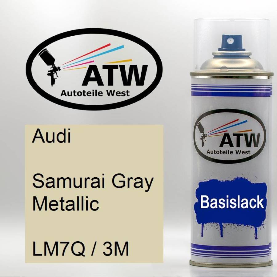 Audi, Samurai Gray Metallic, LM7Q / 3M: 400ml Sprühdose, von ATW Autoteile West.